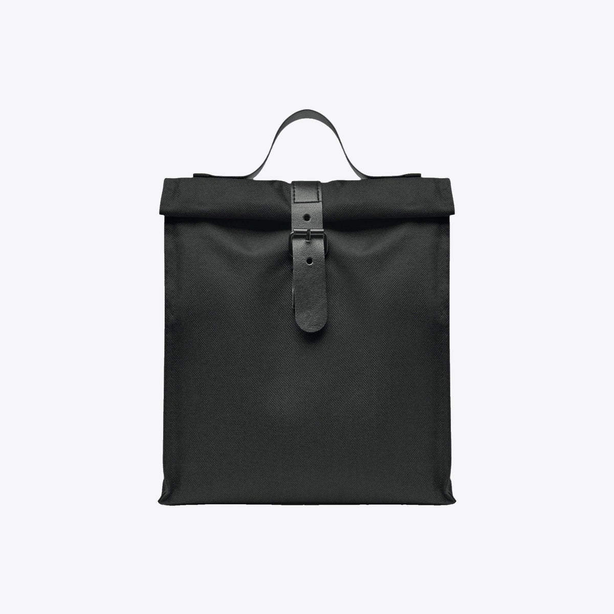 Sac déjeuner isotherme en rPET 9 L noir fermé, vue de face