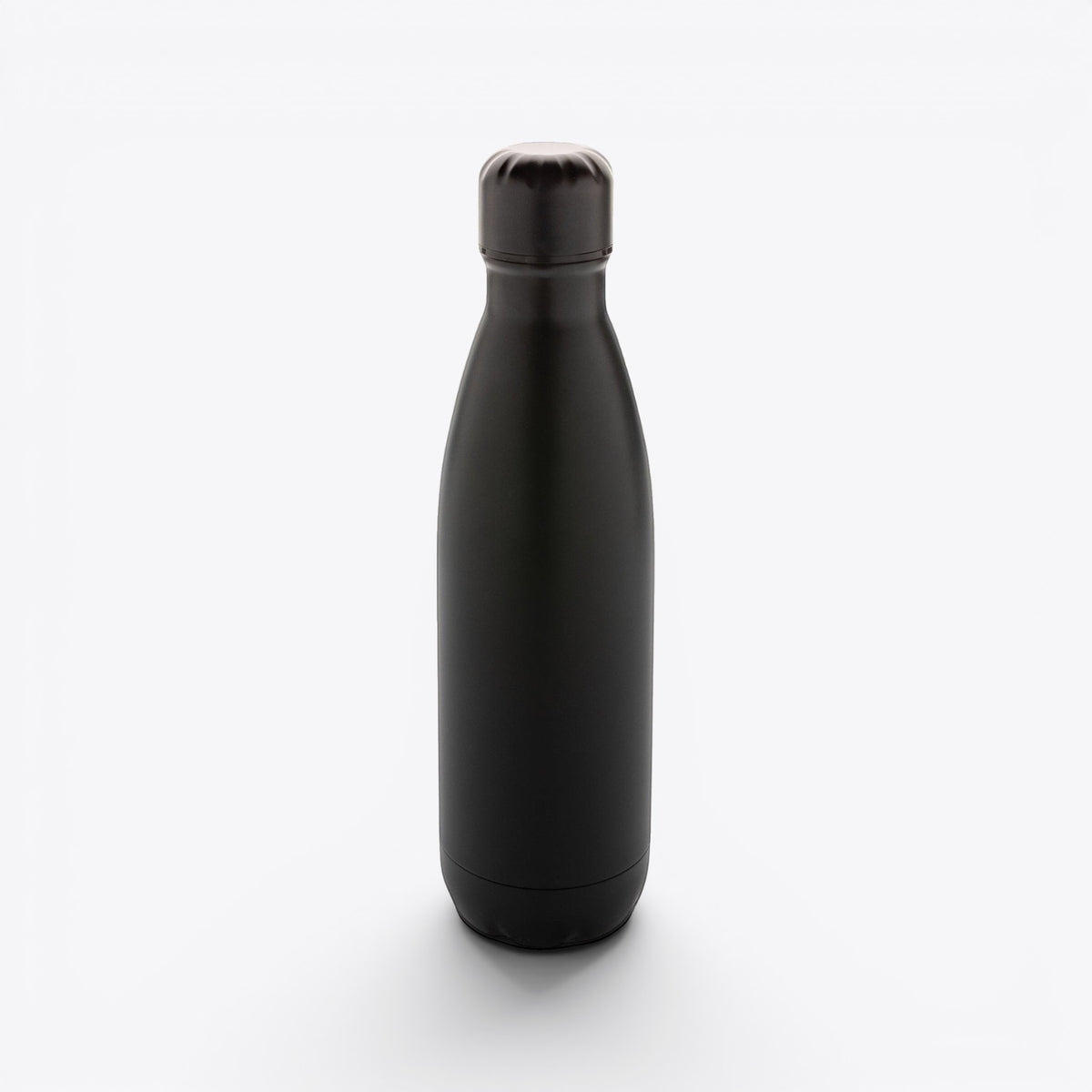TODAY MERCH black stainless steel water bottle with a screw-on cap, ideal for professional use and daily hydration.