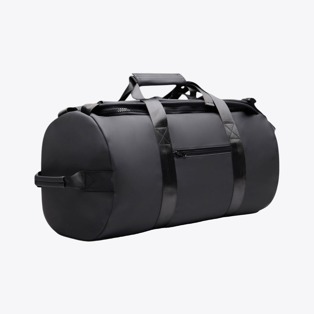 Sac de voyage 2-en-1 gris anthracite, vue trois quarts
