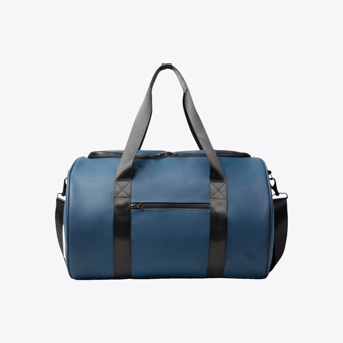 Sac de sport imperméable bleu marine, vue de face