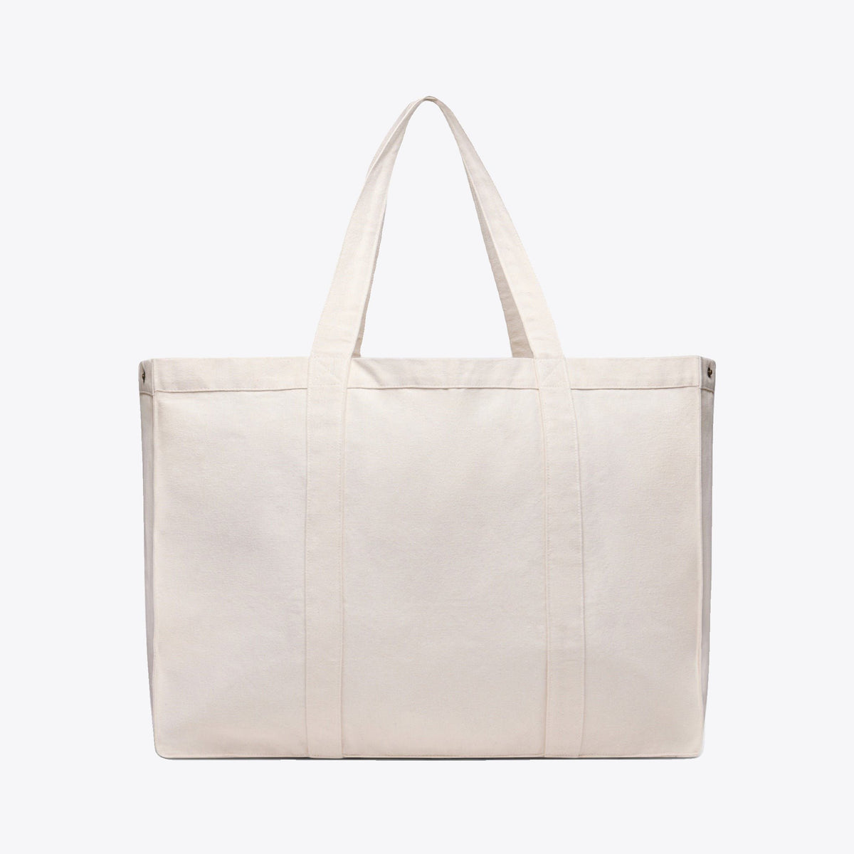 Tote bag shopper en toile recyclée naturel, vue de face