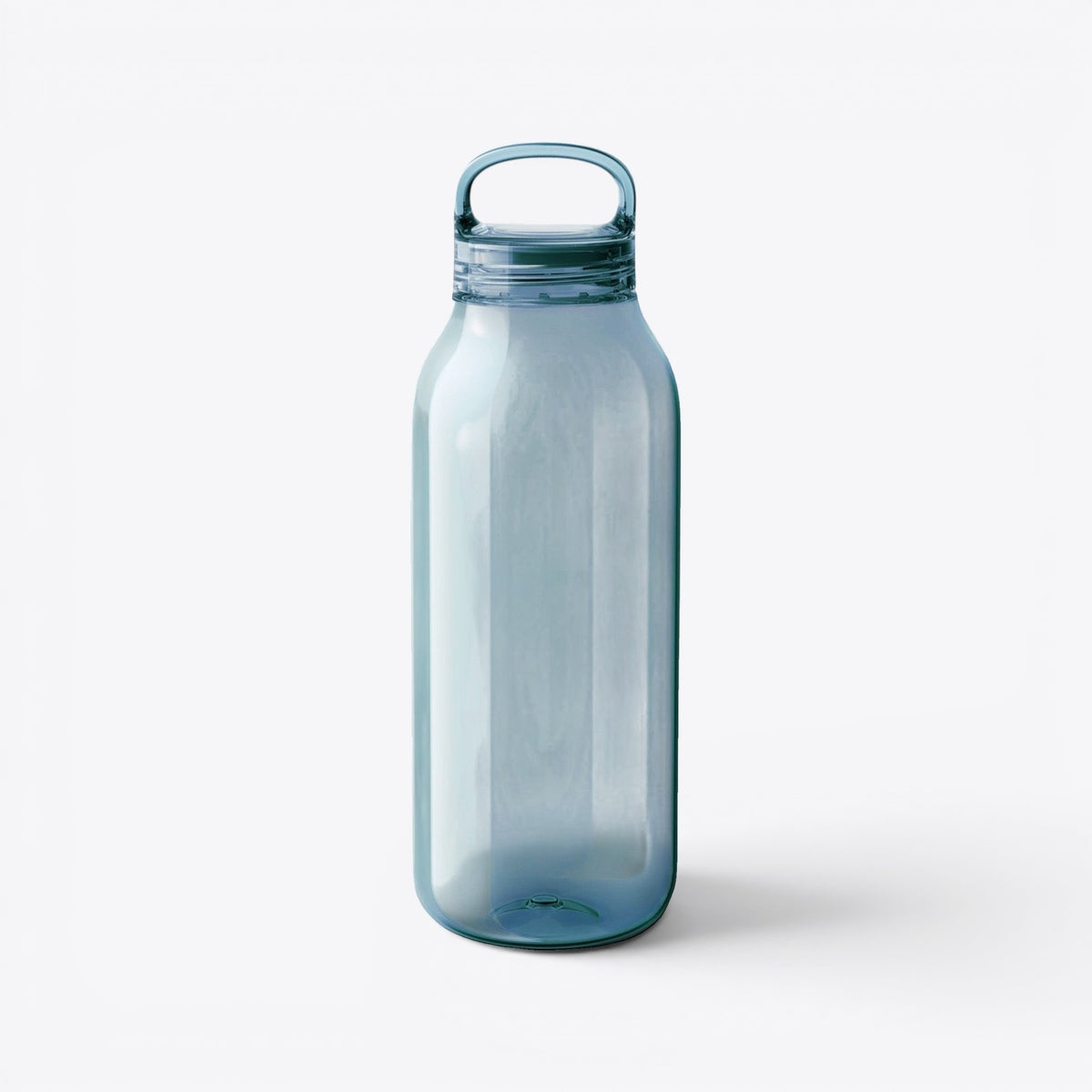 TODAY MERCH clear blue Kinto water bottle with a minimalist Japanese design and a convenient carrying loop.