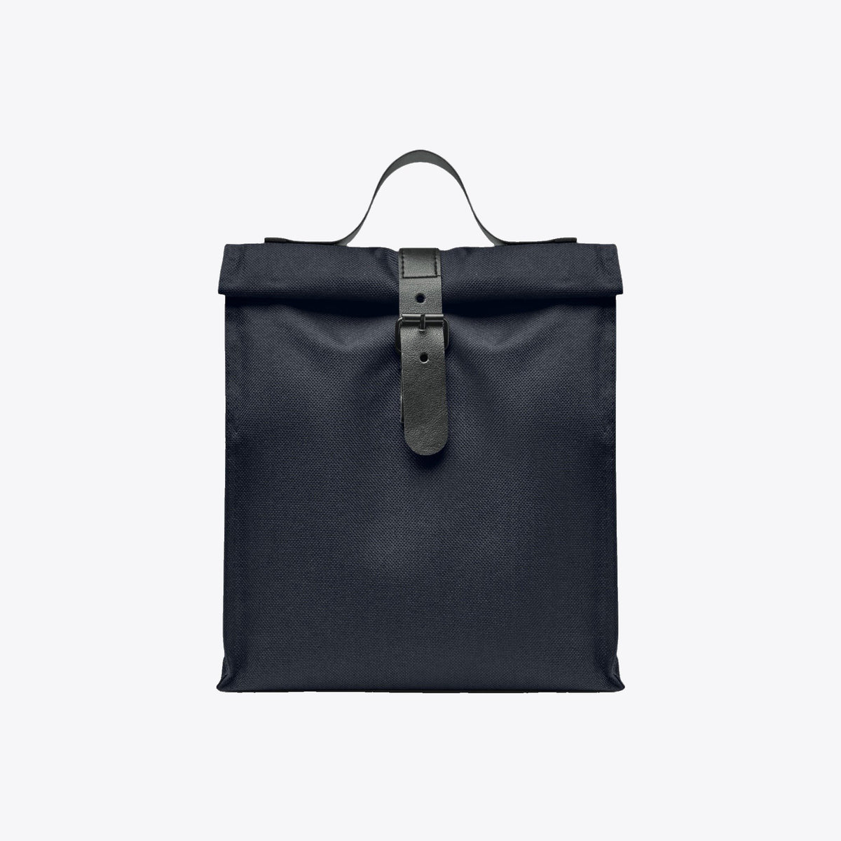 Sac déjeuner isotherme en rPET 9 L bleu marine fermé, vue de face