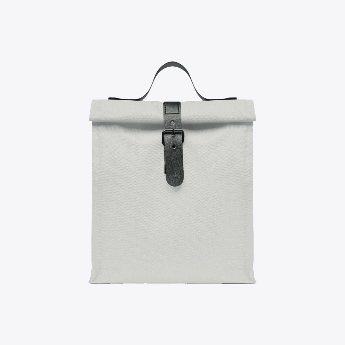 Sac déjeuner isotherme en rPET 9 L blanc fermé, vue de face