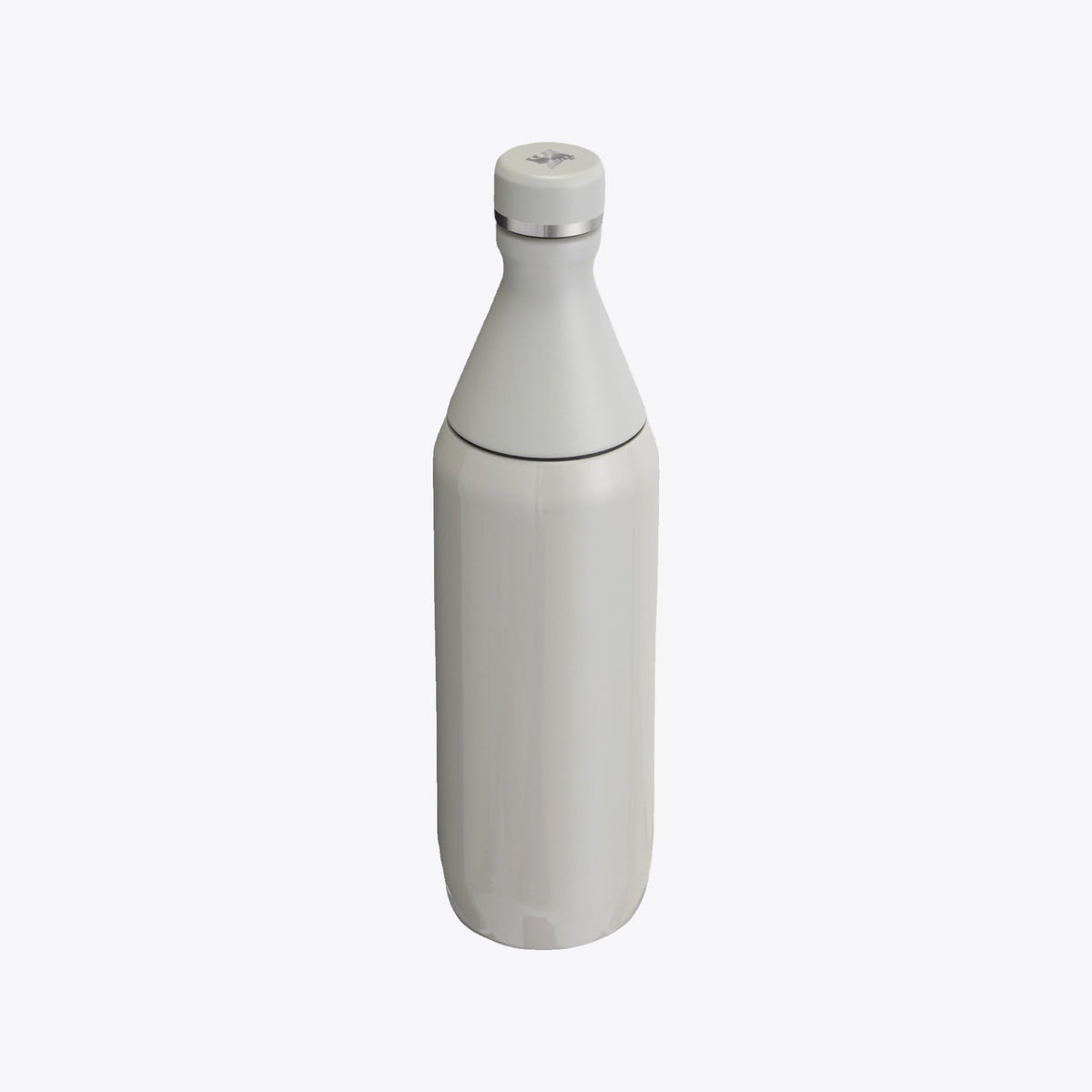 Bouteille isotherme Stanley gris clair, vue arrière