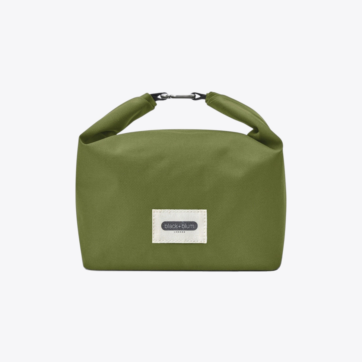 Sac déjeuner Black+Blum vert avec poignée roulée, vue de face