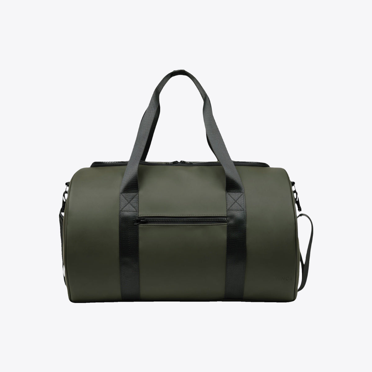 Sac de sport imperméable kaki, vue de face