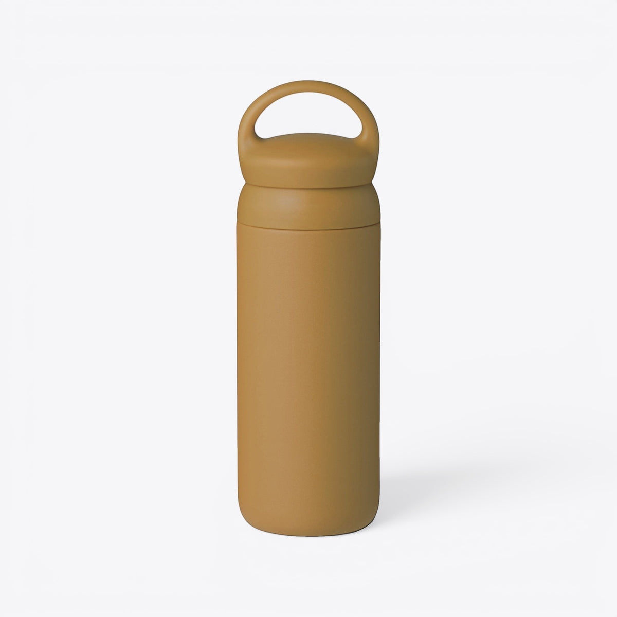 TODAY MERCH opaque brown Kinto water bottle with a loop handle, 500ml capacity, modern design.
