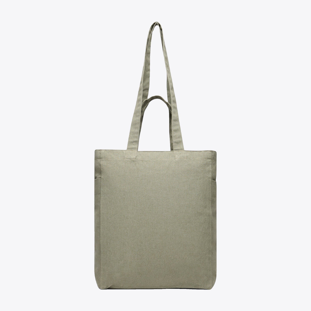 Sac cabas kaki à anses courtes et longues, vue de face